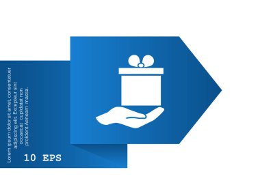 Hediyelik kutu yandan web simgesi