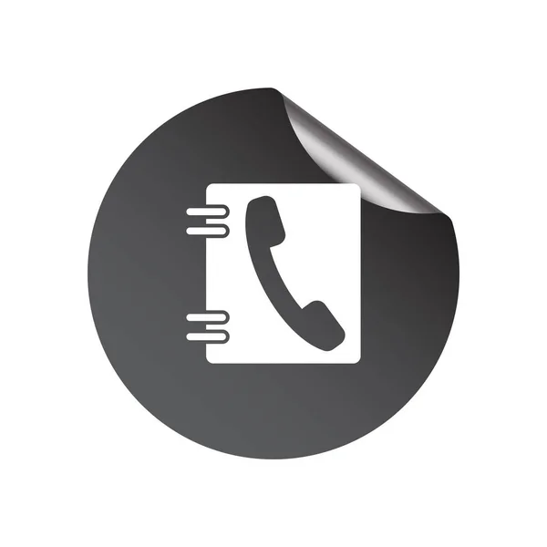 Telefoonboek eenvoudige pictogram — Stockvector