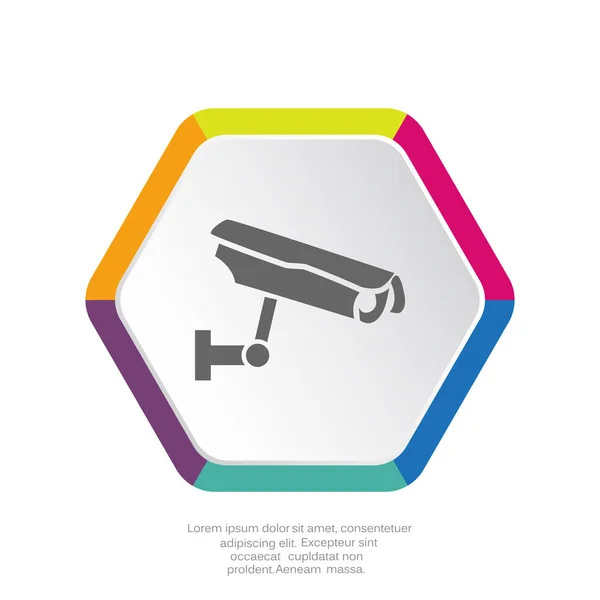 Signo CCTV icono web — Archivo Imágenes Vectoriales