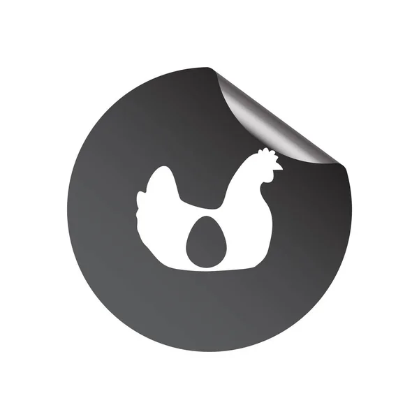 Gallina con icono de huevo — Archivo Imágenes Vectoriales