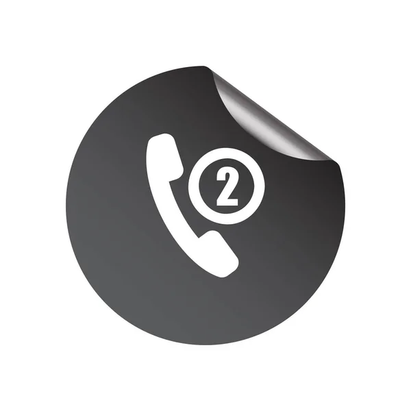 Téléphone simple avec deux appels manquants — Image vectorielle