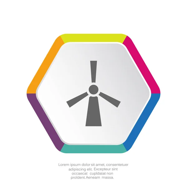 Wind generator pictogram — Stockvector