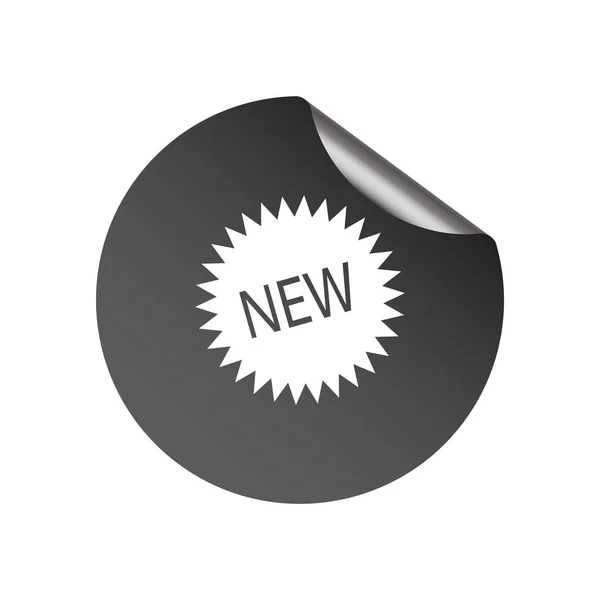 Ikon label stiker baru - Stok Vektor