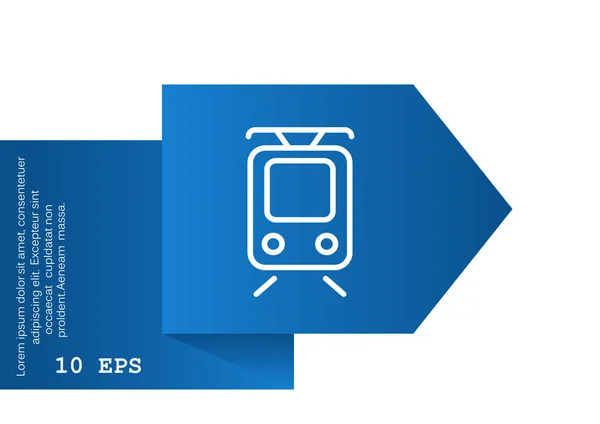 Einfaches Straßenbahnsymbol — Stockvektor