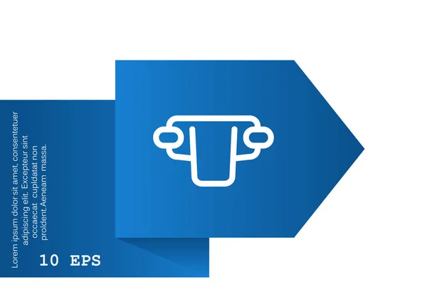 Проста веб- значок підгузника для немовлят — стоковий вектор