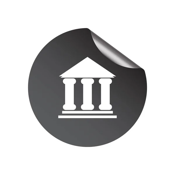 Bankovní budova jednoduchý ikona — Stockový vektor