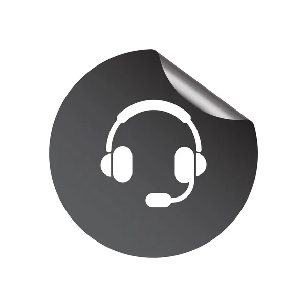 Icono web de auriculares — Vector de stock