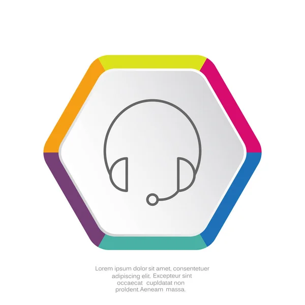 Icono web de auriculares — Vector de stock
