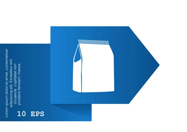 Paquete de papel icono web — Vector de stock