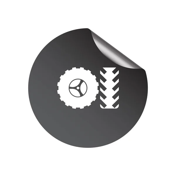 Icono web rueda y neumático — Archivo Imágenes Vectoriales