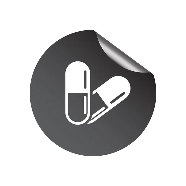 Pictogram pillen en capsules — Stockvector