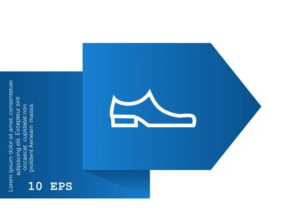 Zapato icono plano — Vector de stock
