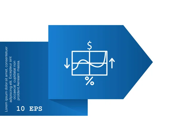 Business growing chart presentation icon — Stock Vector