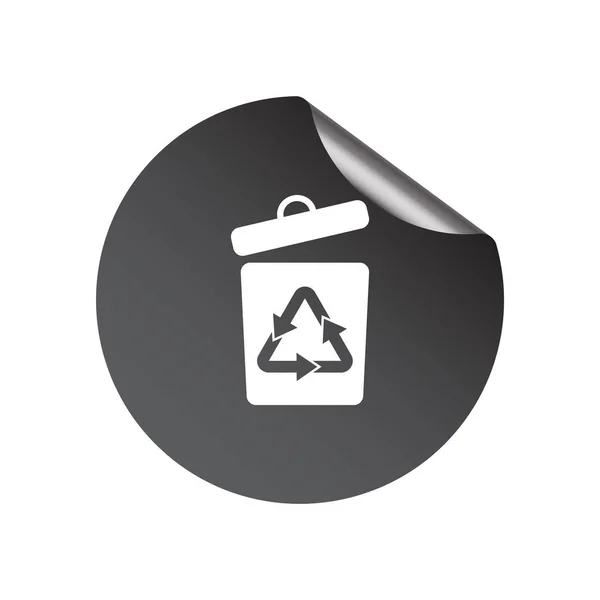Symbole de recyclage des déchets avec des flèches — Image vectorielle