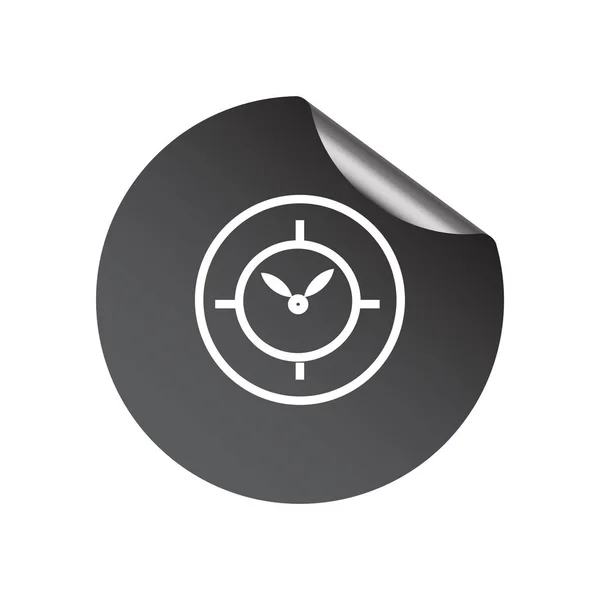 Reloj Icono plano — Vector de stock