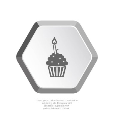 Cupcake tatlı mum ile