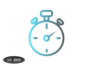 Stopwatch Düz Simgesi