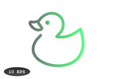 Basit oyuncak ördek simgesi