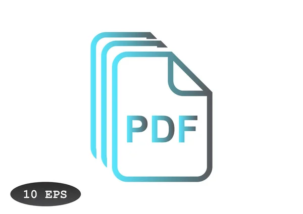 Fichier pdf icône plate — Image vectorielle