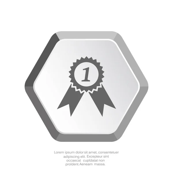Медаль за веб значок першого місця — стоковий вектор