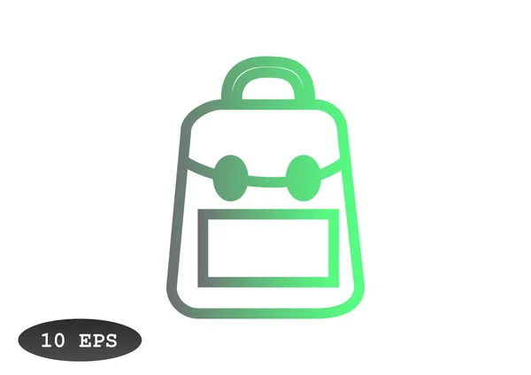 Schoolbag icono web — Vector de stock