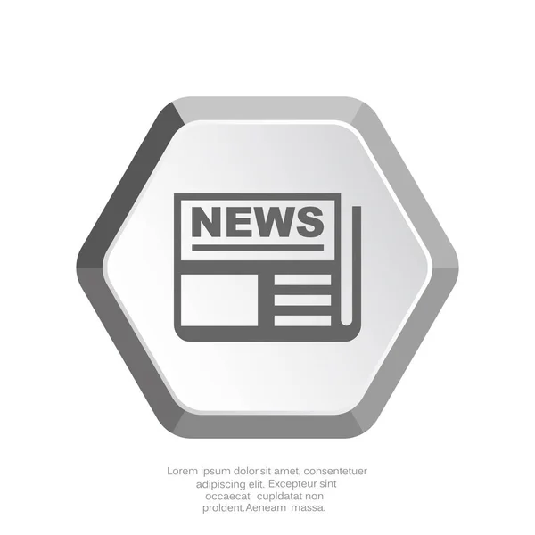 Noticias icono web — Vector de stock