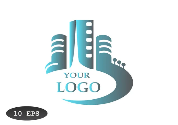 Λογότυπο της πόλης κτίρια για την εταιρεία σας — Διανυσματικό Αρχείο