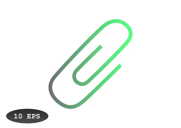 Simple paper clip web icon — Stock Vector