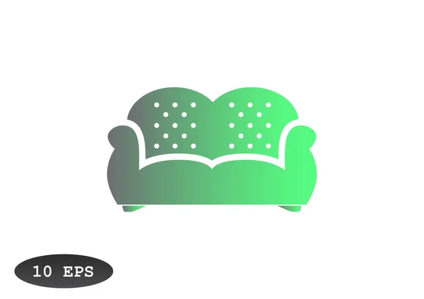 Sofa web pictogram — Stockvector