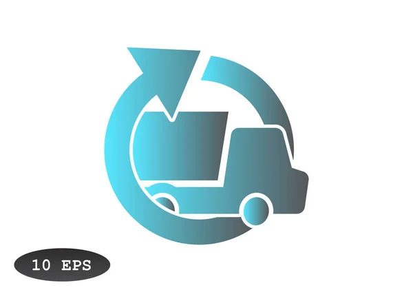 Wysyłka dostawy samochodów ciężarowych tkanina ikona — Wektor stockowy
