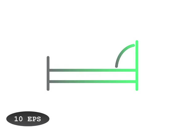 Łóżko proste ikona — Wektor stockowy