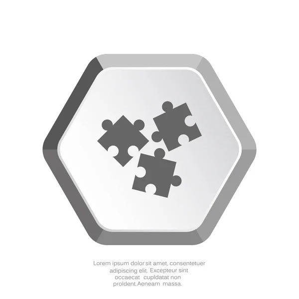 Elementos de puzzle ícone web simples — Vetor de Stock