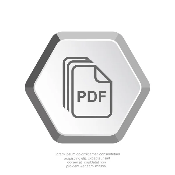 PDF file flat icon — стоковый вектор