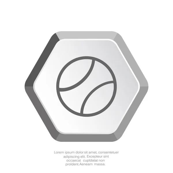 Bola simple icono — Vector de stock
