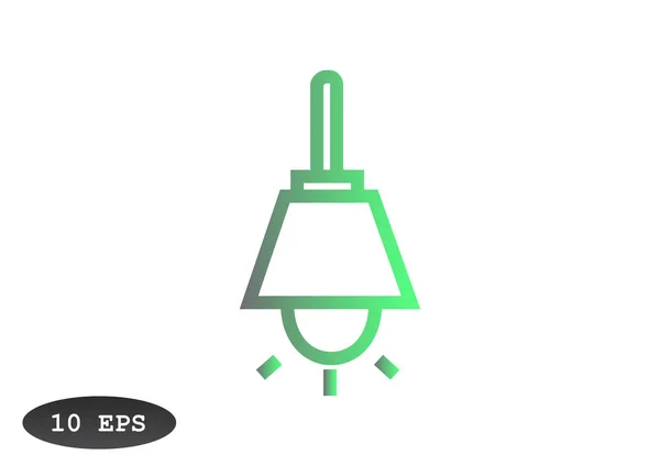 Enkel lampa-ikonen — Stock vektor