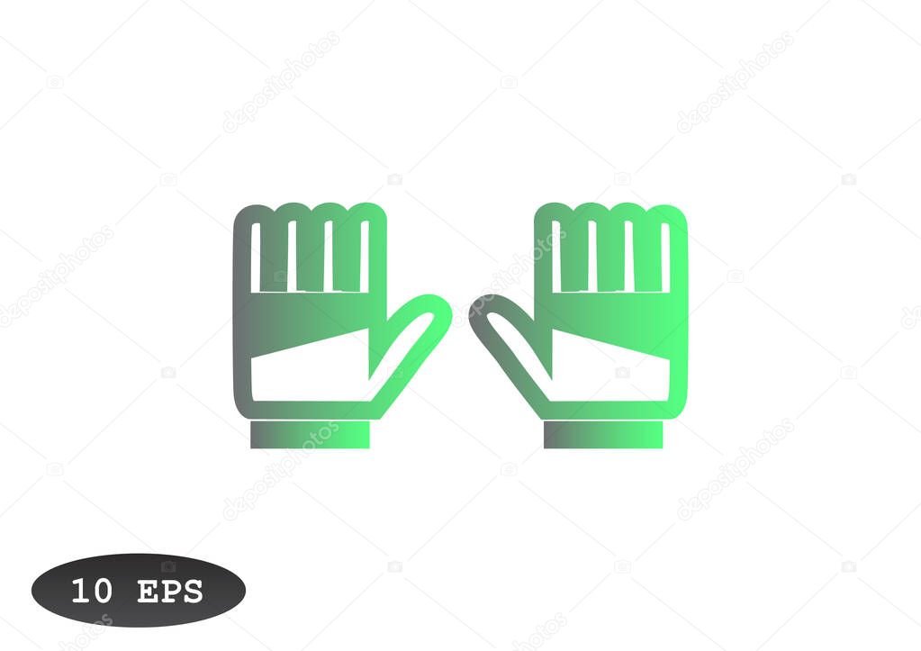 Goalkeeper gloves icon