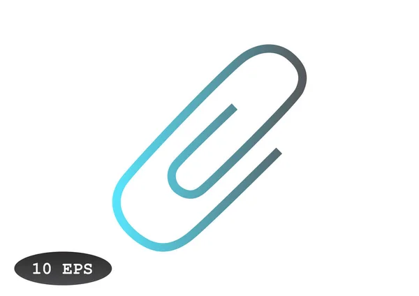 Simple paper clip web icon — Stock Vector