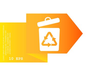 Atık geri dönüşüm sembolü ile okları