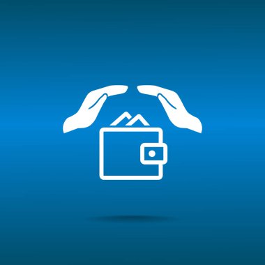 Eller web simgesi ile cüzdan