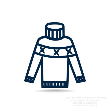 örme kazak basit simgesi