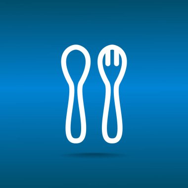 Basit çatal kaşık ve çatal