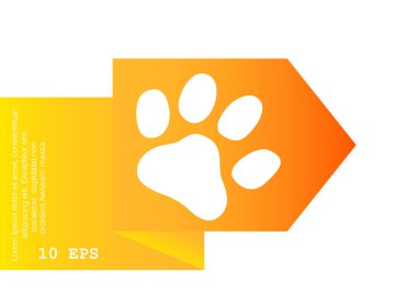 Köpek pençe parça basit simgesi