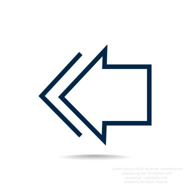 Ok işaret sol simgesi