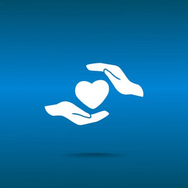 Ellerin simgesinde kalp