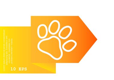 Köpek pençe parça basit simgesi