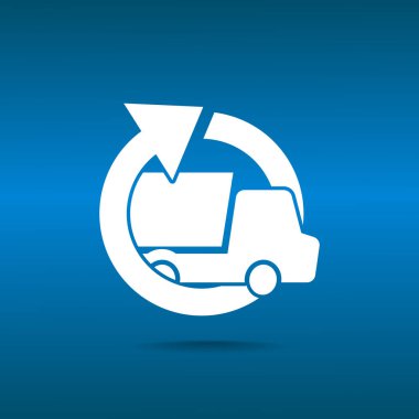 Sevkiyat teslimat kamyonu web simgesi