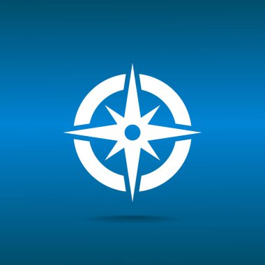 Pusula web simgesi ile Rüzgar gülü