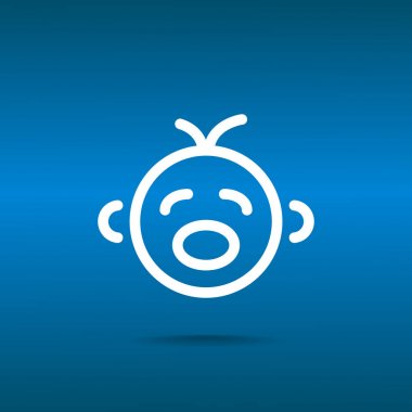 Siluet Basit çizgiler içinde Ağlayan bebek