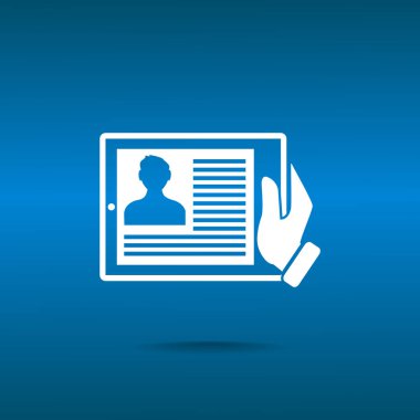 Kimlik bilgileri ile dijital tablet