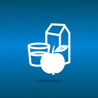 Bir bardak süt ile elma 